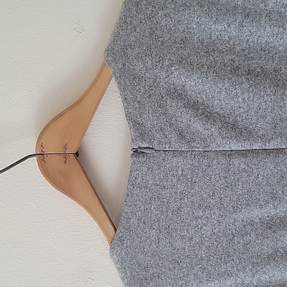 Peserico Grey Wool Blend Long Sleeve Midi Dress 44 - Picture 4 of 8